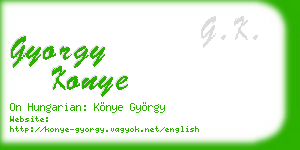 gyorgy konye business card