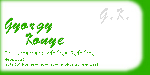 gyorgy konye business card